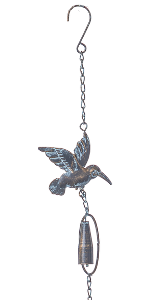 Metal Hummingbird Rain Chain