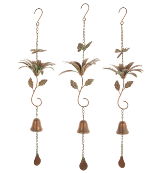 Bronze Patina Flower Chime (3-Styles)