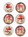Set of 6 Mushroom Magnets