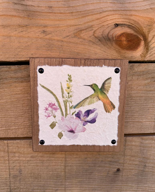 Floral Hummingbird Wall Decor