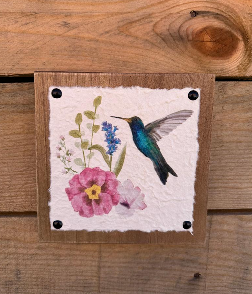 Floral Hummingbird Wall Decor