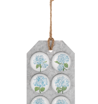 Set of 6 Blue Hydrangea Magnets