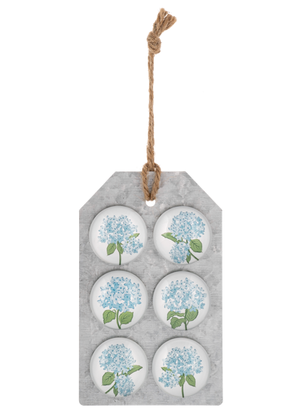 Set of 6 Blue Hydrangea Magnets