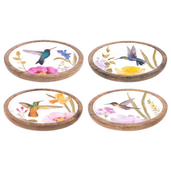 Round Hummingbird Tibit Plate (4-Styles)