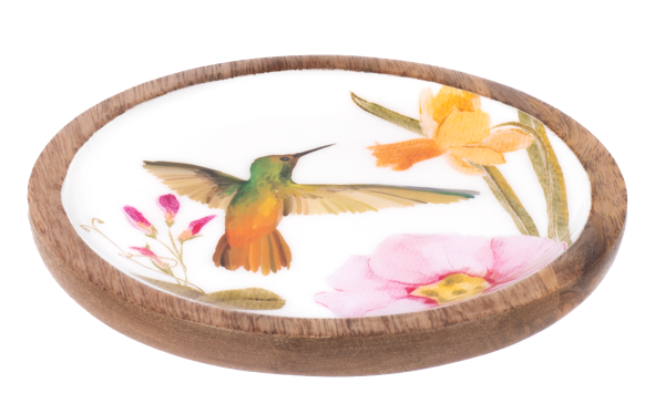 Round Hummingbird Tibit Plate (4-Styles)