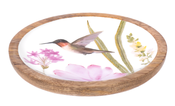 Round Hummingbird Tibit Plate (4-Styles)