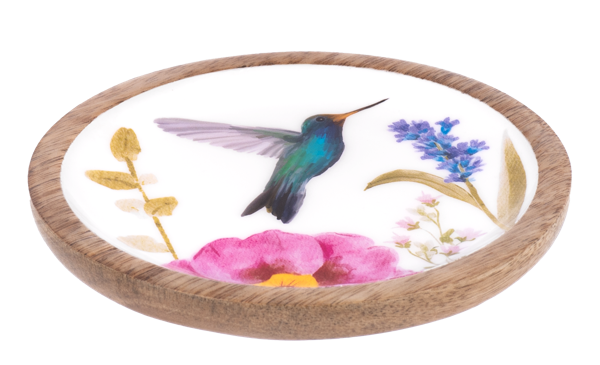 Round Hummingbird Tibit Plate (4-Styles)