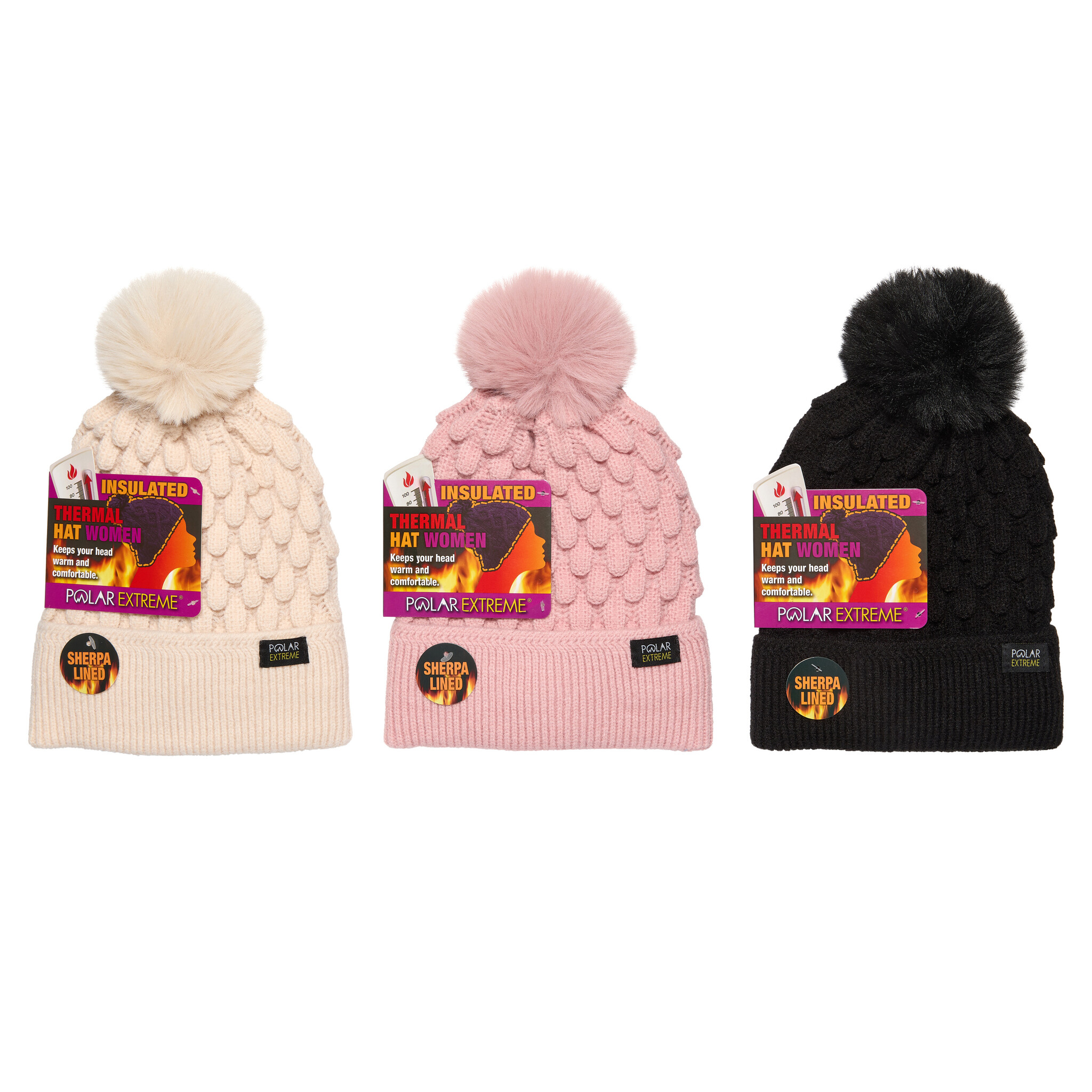 Polar Extreme Sherpa Lined Thermal Hat (50%OFF)  (3-Colors)