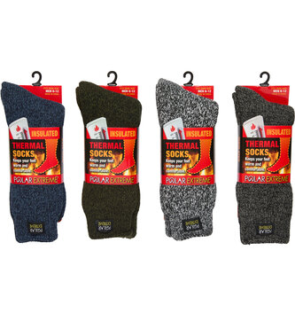 Polar Extreme Heat Men's Marl Heavy Brushed Sock 50 % OFF