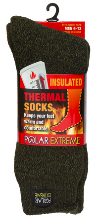 Polar Extreme Heat Men's Marl Heavy Brushed Sock 50 % OFF