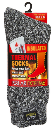 Polar Extreme Heat Men's Marl Heavy Brushed Sock 50 % OFF