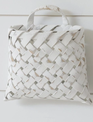 White Distressed Wall Basket (2-Sizes)