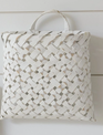 White Distressed Wall Basket (2-Sizes)