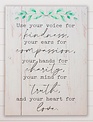 Use Your Voice For Kindness Sign