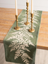 Embroidered Leaf Runner