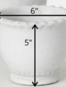Scalloped Edge Cement Pot