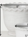 Scalloped Edge Cement Pot