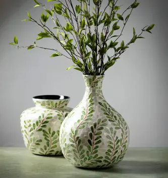 Leaf Pattern Bouquet Vase (2-Styles)