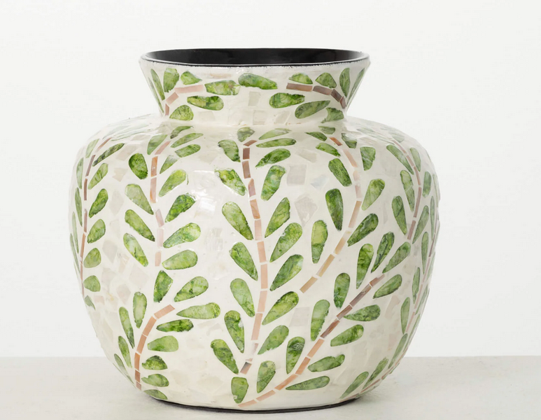 Leaf Pattern Bouquet Vase