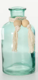 Glass Vase With Rope Tassel