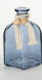 Glass Vase With Rope Tassel