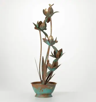 Metal Flower Garden Fountain