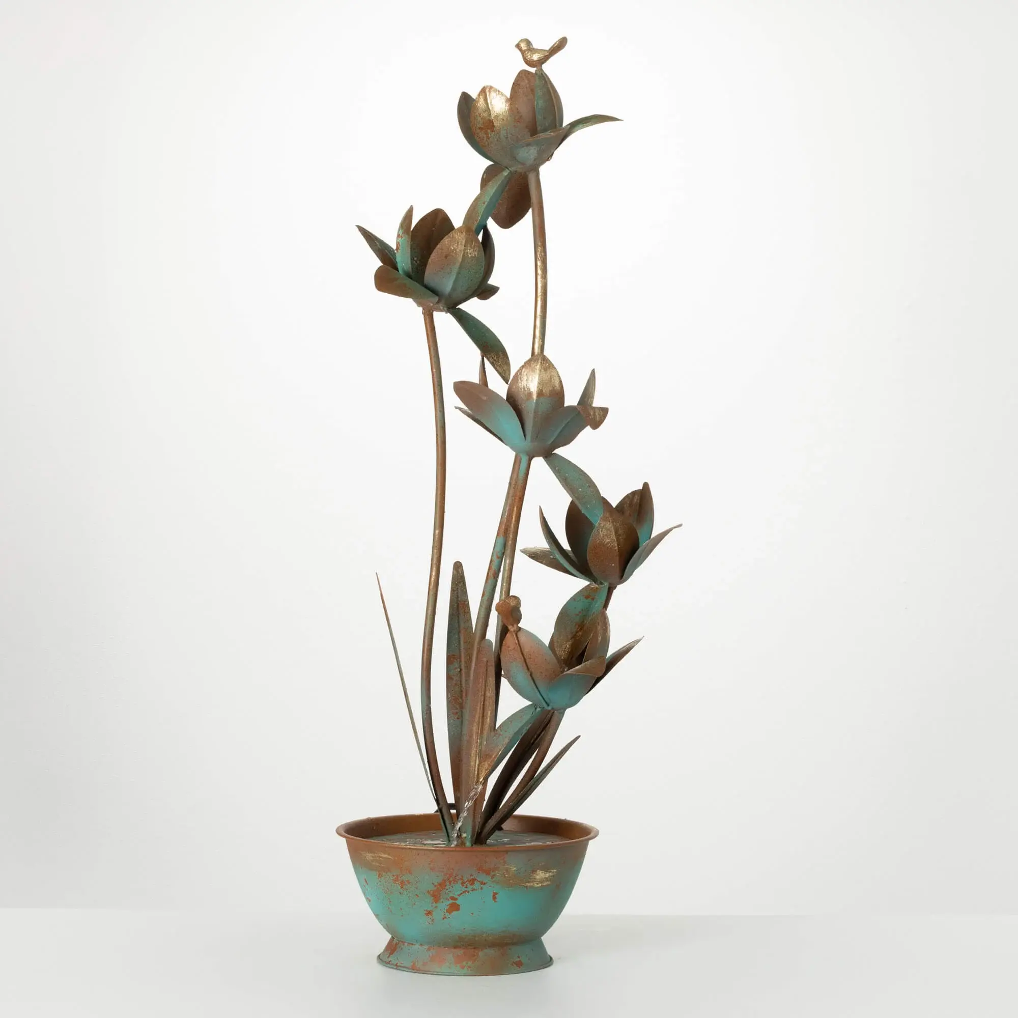 Metal Flower Garden Fountain
