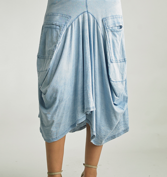 Tempo Paris Denim Pocket Skirt By: Tempo Paris