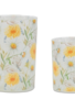 Glass Daisy Candle Holder (2-Sizes)