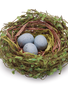 Twig Bird Nest w/ Blue Eggs
