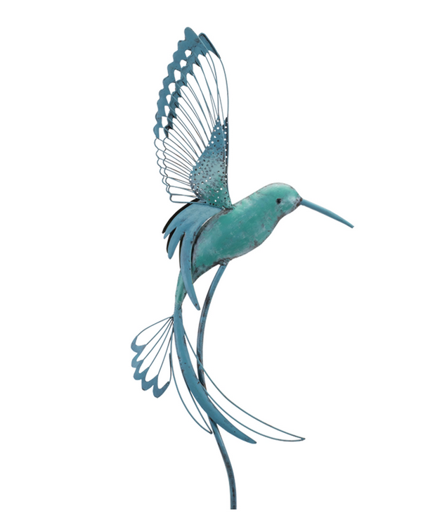 Flying Hummingbird Garden Stake