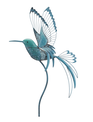 Flying Hummingbird Garden Stake