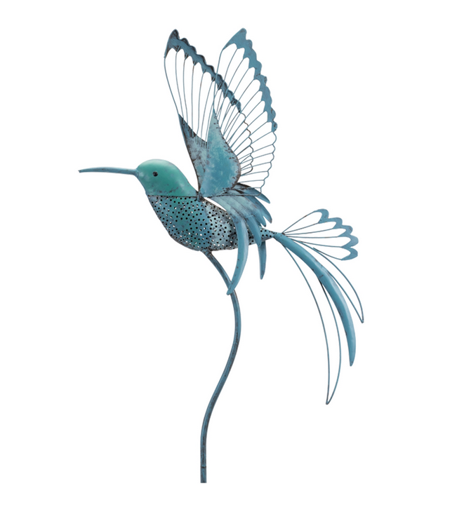 Flying Hummingbird Garden Stake