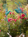 Flying Hummingbird Garden Stake