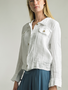 Tempo Paris Frayed Edge Linen Jacket By: Tempo Paris (3-Colors)