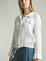 Tempo Paris Frayed Edge Linen Jacket By: Tempo Paris (3-Colors)