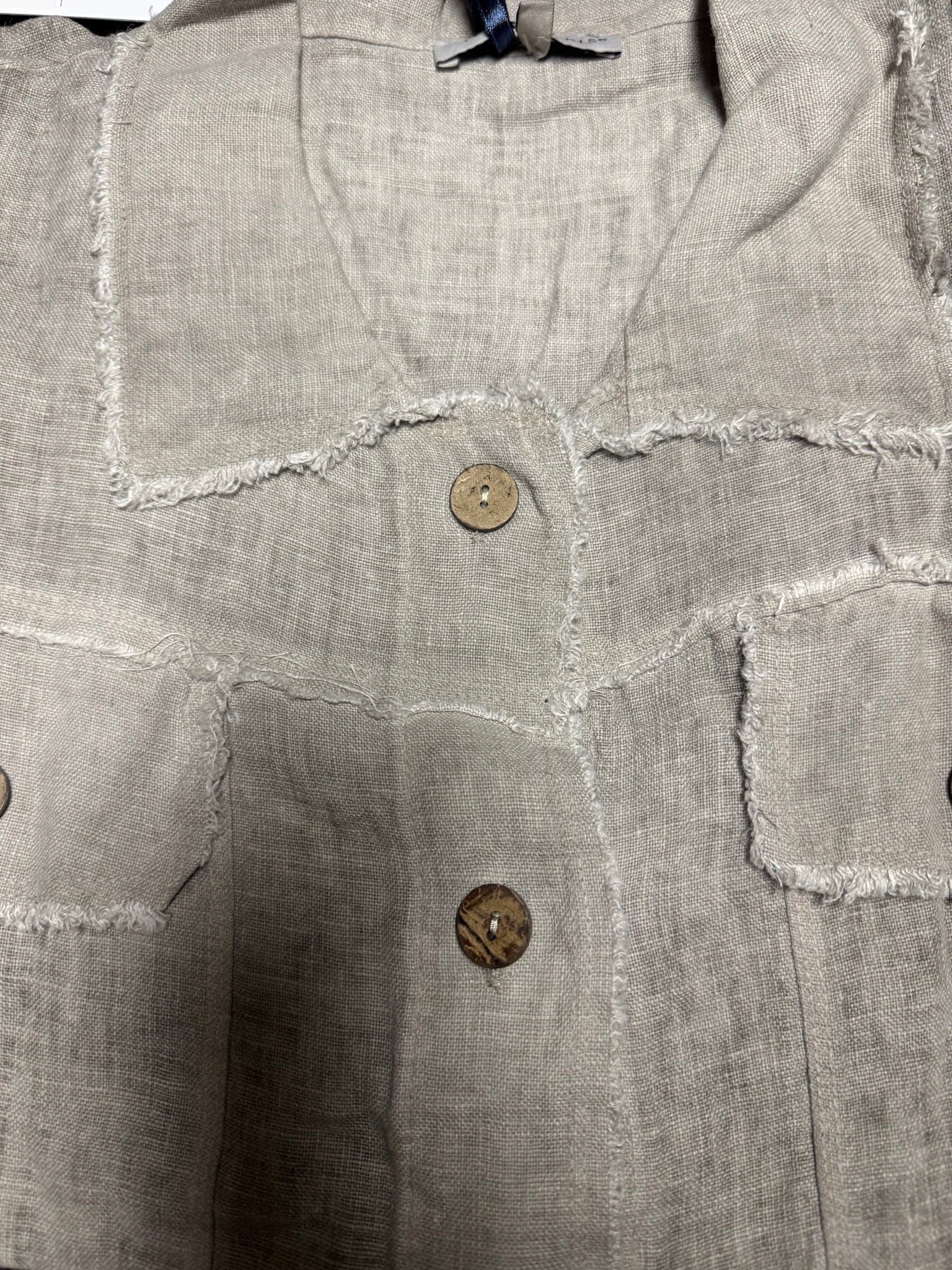 Tempo Paris Frayed Edge Linen Jacket By: Tempo Paris (3-Colors)