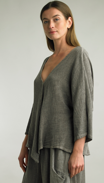 Tempo Paris Linen Button Cardi By: Tempo Paris (2-Colors)