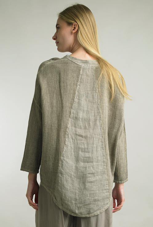 Tempo Paris Roll Sleeve Linen Top : By Tempo Paris (3-Colors)