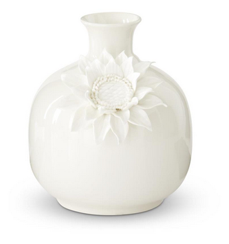 White Ceramic Hand-Crafted Jasmine Vase