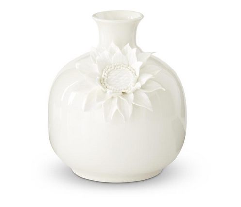 White Ceramic Hand-Crafted Jasmine Vase