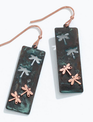 Patina & Copper Dragonfly Earrings
