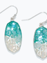 Silver Starfish In Surf Earrings