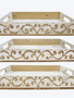 Whitewashed Carved Tray (3-Sizes)