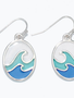 Shades of Blue Green Wave Earrings