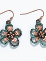 Patina & Copper Flower Earrings