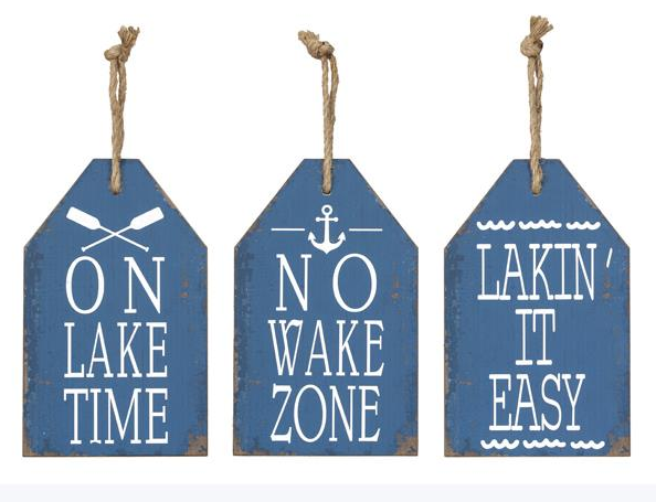 Wooden Lake Wall Sign