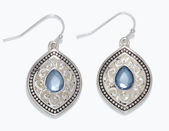 Filigree With French Blue Earrings