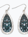 Patina With Hammered Silver Earrings