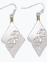 Matte Silver Scroll Cutout Earrings